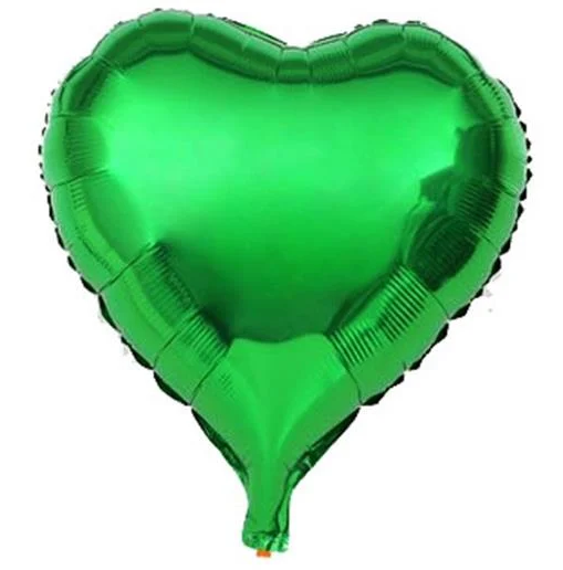 Kalp Yeşil Renk Folyo Balon 24 İNC